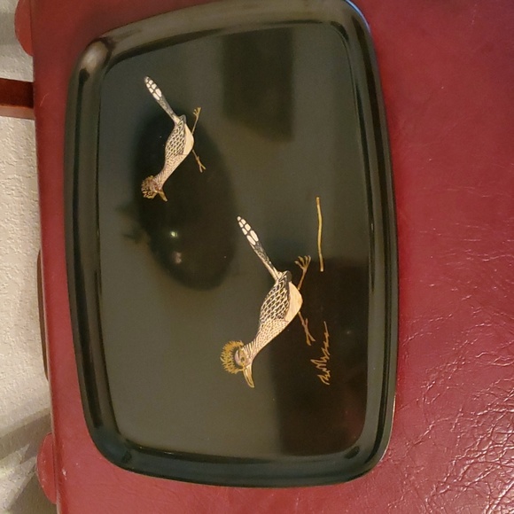 Couroc Of Monterey Serving Tray 1966 Road Runners - Picture 1 of 5